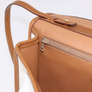 CELINE Macadam Canvas Shoulder Bag PVC White Gold Auth 191906A-22