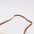 CELINE Macadam Canvas Shoulder Bag PVC White Gold Auth 191906A-9