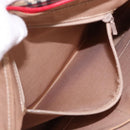 BURBERRY Nova Check Hand Bag Canvas Beige Gold Auth 191907-20