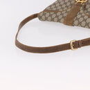 GUCCI GG Supreme Web Sherry Line Shoulder Bag PVC Beige Gold Auth 191908-7