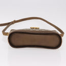 GUCCI GG Supreme Web Sherry Line Shoulder Bag PVC Beige Gold Auth 191908-5