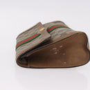 GUCCI GG Supreme Web Sherry Line Bag PVC Beige Red 41 014 3087 25 Auth 191909-4