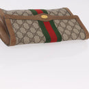 GUCCI GG Supreme Web Sherry Line Bag PVC Beige Red 41 014 3087 25 Auth 191909-5
