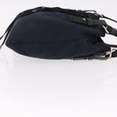 SAINT LAURENT Kahala Tote Bag Canvas Navy Silver Auth 191911-3