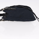 SAINT LAURENT Kahala Tote Bag Canvas Navy Silver Auth 191911-4