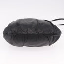 PRADA Hand Bag Leather 2way Black Silver Auth 191913A-5