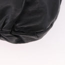 PRADA Hand Bag Leather 2way Black Silver Auth 191913A-16