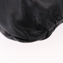 PRADA Hand Bag Leather 2way Black Silver Auth 191913A-17
