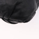 PRADA Hand Bag Leather 2way Black Silver Auth 191913A-10
