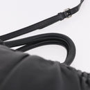 PRADA Hand Bag Leather 2way Black Silver Auth 191913A-8