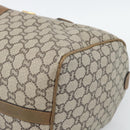 GUCCI GG Plus Supreme Boston Bag PVC Beige Gold Auth 191915-14