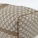 GUCCI GG Plus Supreme Boston Bag PVC Beige Gold Auth 191915-16