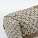 GUCCI GG Plus Supreme Boston Bag PVC Beige Gold Auth 191915-9
