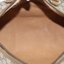 GUCCI GG Plus Supreme Boston Bag PVC Beige Gold Auth 191915-11