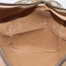 GUCCI GG Plus Supreme Boston Bag PVC Beige Gold Auth 191915-21