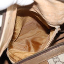 GUCCI GG Plus Supreme Boston Bag PVC Beige Gold Auth 191915-12
