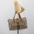 GUCCI GG Plus Supreme Boston Bag PVC Beige Gold Auth 191915-23