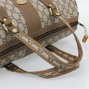 GUCCI GG Plus Supreme Boston Bag PVC Beige Gold Auth 191915-7