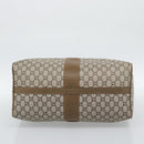GUCCI GG Plus Supreme Boston Bag PVC Beige Gold Auth 191915-5