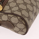 GUCCI GG Supreme Web Sherry Line Bag PVC Beige Gold 001 115 6655 Auth 191920-10