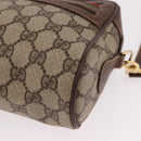 GUCCI GG Supreme Web Sherry Line Bag PVC Beige Gold 001 115 6655 Auth 191920-11