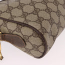 GUCCI GG Supreme Web Sherry Line Bag PVC Beige Gold 001 115 6655 Auth 191920-12