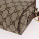 GUCCI GG Supreme Web Sherry Line Bag PVC Beige Gold 001 115 6655 Auth 191920-13
