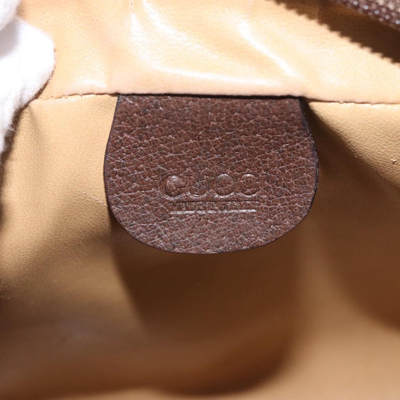 GUCCI GG Supreme Web Sherry Line Bag PVC Beige Gold 001 115 6655 Auth 191920