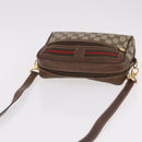 GUCCI GG Supreme Web Sherry Line Bag PVC Beige Gold 001 115 6655 Auth 191920-6