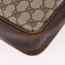 GUCCI GG Supreme Web Sherry Line Shoulder Bag PVC Beige Gold Auth 191921-17