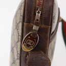 GUCCI GG Supreme Web Sherry Line Shoulder Bag PVC Beige Gold Auth 191921-9