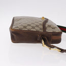 GUCCI GG Supreme Web Sherry Line Shoulder Bag PVC Beige Gold Auth 191921-3