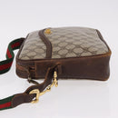 GUCCI GG Supreme Web Sherry Line Shoulder Bag PVC Beige Gold Auth 191921-4