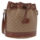 GUCCI Micro GG Supreme Shoulder Bag PVC Beige Gold 007 86 0044 Auth 191922-1
