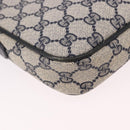 GUCCI GG Supreme Sherry Line Shoulder Bag PVC Navy Gold Auth 191923-12
