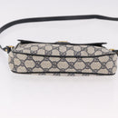 GUCCI GG Supreme Sherry Line Shoulder Bag PVC Navy Gold Auth 191923-9