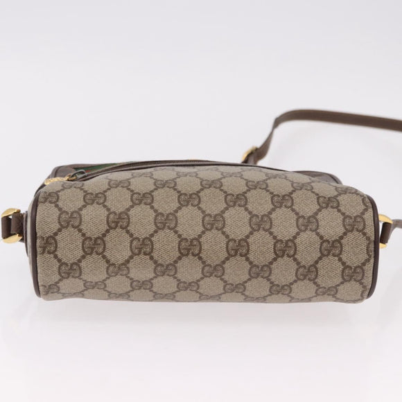 GUCCI GG Supreme Shoulder Bag PVC Beige Gold 56 01 087 Auth 191924