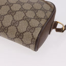 GUCCI GG Supreme Web Sherry Line Bag PVC Beige Gold 116 02 089 Auth 191925-11