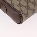 GUCCI GG Supreme Web Sherry Line Bag PVC Beige Gold 116 02 089 Auth 191925-12
