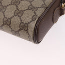 GUCCI GG Supreme Web Sherry Line Bag PVC Beige Gold 116 02 089 Auth 191925-13