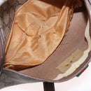 GUCCI GG Supreme Web Sherry Line Bag PVC Beige Gold 116 02 089 Auth 191925-20