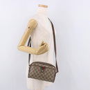 GUCCI GG Supreme Web Sherry Line Bag PVC Beige Gold 116 02 089 Auth 191925-23