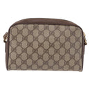 GUCCI GG Supreme Web Sherry Line Bag PVC Beige Gold 116 02 089 Auth 191925-3