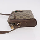 GUCCI GG Supreme Web Sherry Line Bag PVC Beige Gold 116 02 089 Auth 191925-5