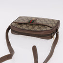 GUCCI GG Supreme Web Sherry Line Bag PVC Beige Gold 116 02 089 Auth 191925-6