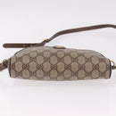 GUCCI GG Supreme Web Sherry Line Bag PVC Beige Gold 116 02 089 Auth 191925-9
