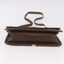 GUCCI GG Supreme Web Sherry Line Shoulder Bag PVC Beige Gold Auth 191927-10