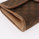 GUCCI GG Canvas Shoulder Bag Brown Gold Auth 191929-10