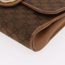 GUCCI GG Canvas Shoulder Bag Brown Gold Auth 191929-11