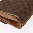 GUCCI GG Canvas Shoulder Bag Brown Gold Auth 191929-12